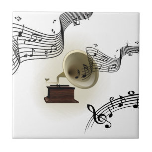 Carreau Musique et conception de gramophone