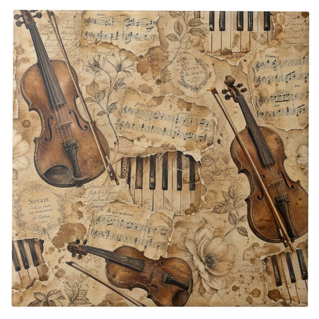 Carreau Musique Vintage (Devant)