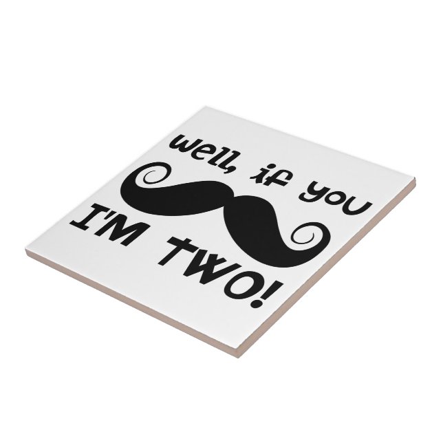 Carreau Mustache du 2e anniversaire (Côté)