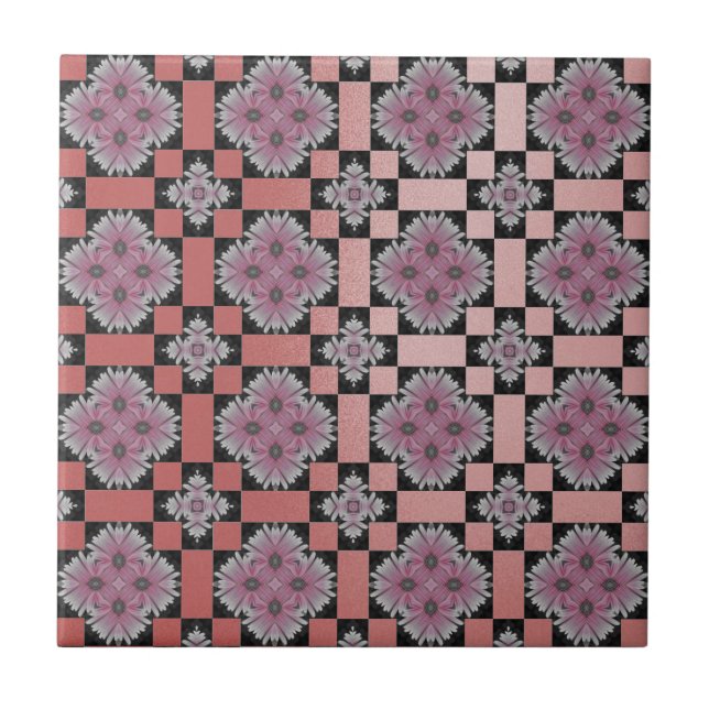Carreau MVB Chic Gerbera Fleur Pink Slick Carrelage (Devant)