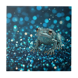 Carreau Mystique de la grenouille de Bleu Dimentée sur le 
