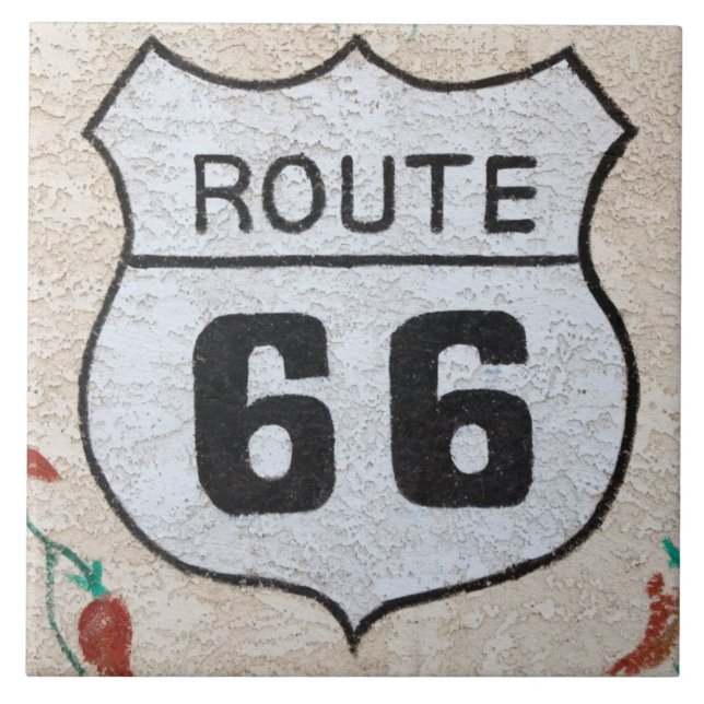 Carreau NA, États-Unis, Arizona, Holbrook Route 66 panneau (Devant)