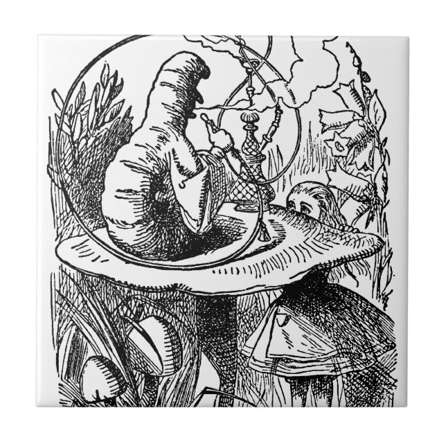 Carreau Narguilé fumant Caterpillar Alice au pays des (Devant)