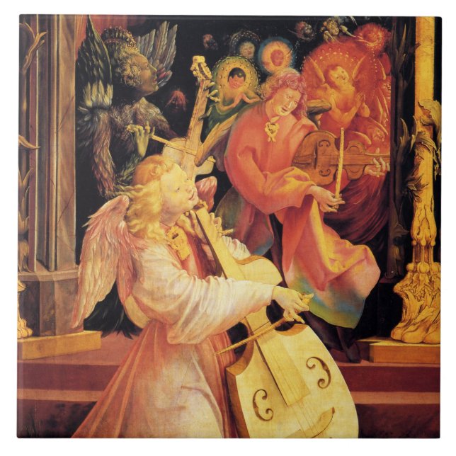 CARREAU NATIVITÉ, ANGES DE LA MUSIQUE, MAGIE DE NOËL (Devant)