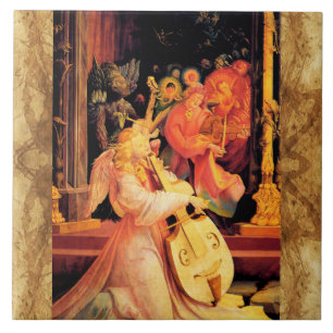 CARREAU NATIVITÉ, ANGES DE LA MUSIQUE, MAGIE DE NOËL