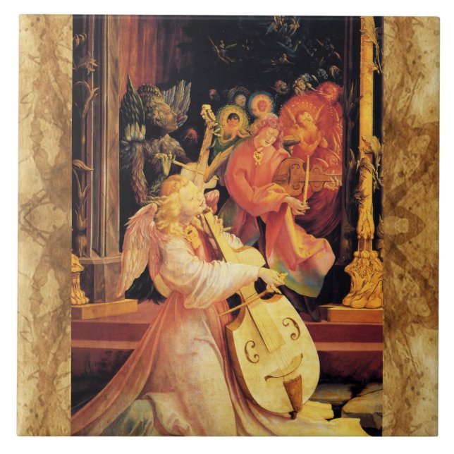 CARREAU NATIVITÉ, ANGES DE LA MUSIQUE, MAGIE DE NOËL (Devant)