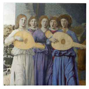 Carreau NATIVITÉ,ANGES DE NOËL par PIERO DELLA FRANCESCA