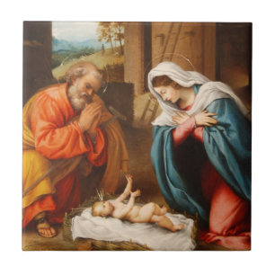 Carreau Nativité par Lorenzo Lotto