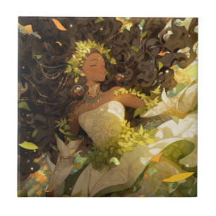 Carreau Nature Déesse Imaginaire afro-américain Art