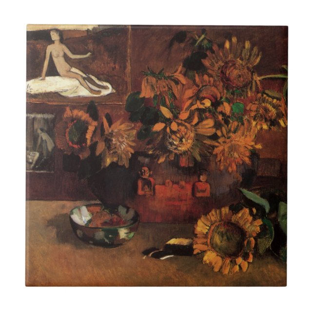 Carreau Nature morte avec L'Espérance de Paul Gauguin (Devant)