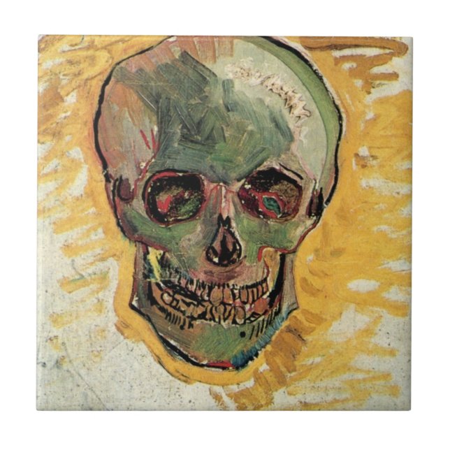 Carreau Nature morte Crâne par Vincent van Gogh (Devant)