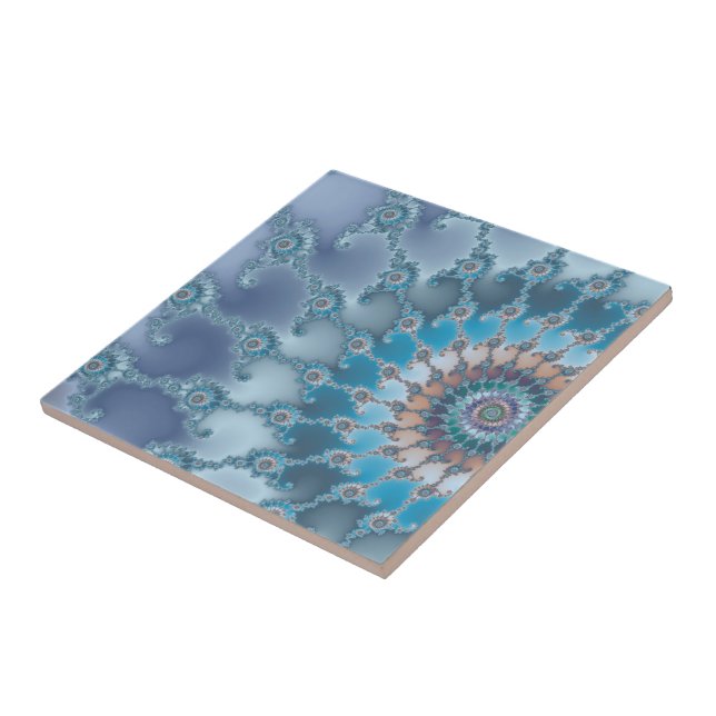 Carreau Nautilus - art de fractale (Côté)