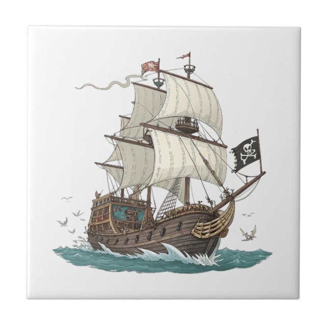 Carreau Navire Pirate (Devant)