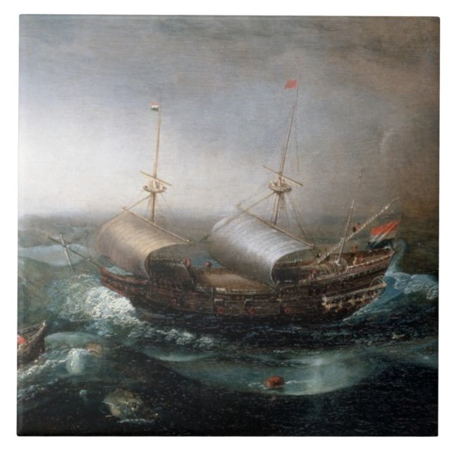 Carreau Navires marchands néerlandais et un Smalschip (Devant)