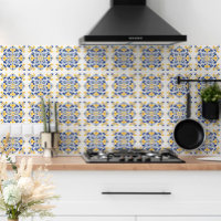 Navy Blue Yellow Mediterranean Stylish White