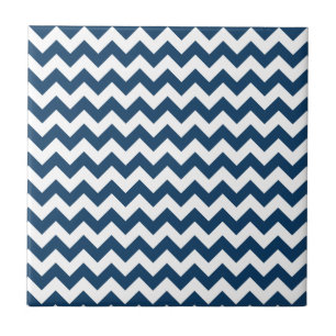 Carreau Navy Zigzag, Navy Chevron, Motif géométrique