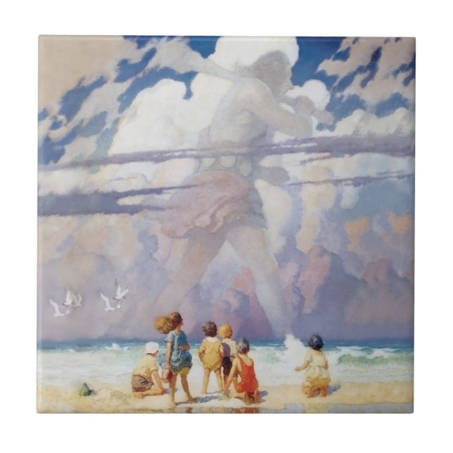 Carreau NC Wyeth Le littoral de la plage de l'artisanat gé (Devant)
