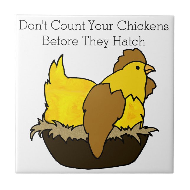 Carreau Ne comptez pas vos poulets avant qu'ils hachent (Devant)