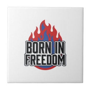 Carreau Né dans la flamme de la liberté Vintage shirt à gr