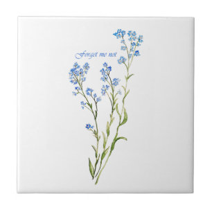 Carreau Ne m'oubliez pas Fleur de jardin à l'aquarelle per