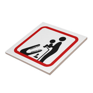 Carreau Ne pas nourrir le bébé au Zoo du Crocodile