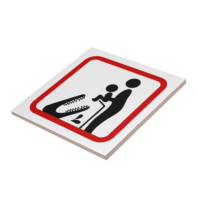 Carreau Ne pas nourrir le bébé au Zoo du Crocodile (Côté)