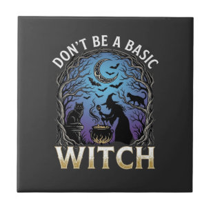 Carreau Ne Soyez Sorcière De Base Pot De Halloween Chats N
