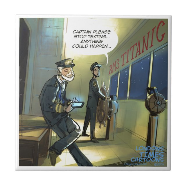 Carreau Ne textez pas et Titanic drôle (Devant)