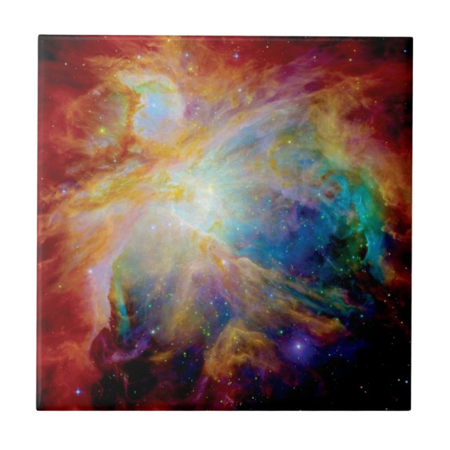 Carreau Nébuleuse d'Orion Hubble Spitzer Télescope Photo d (Devant)