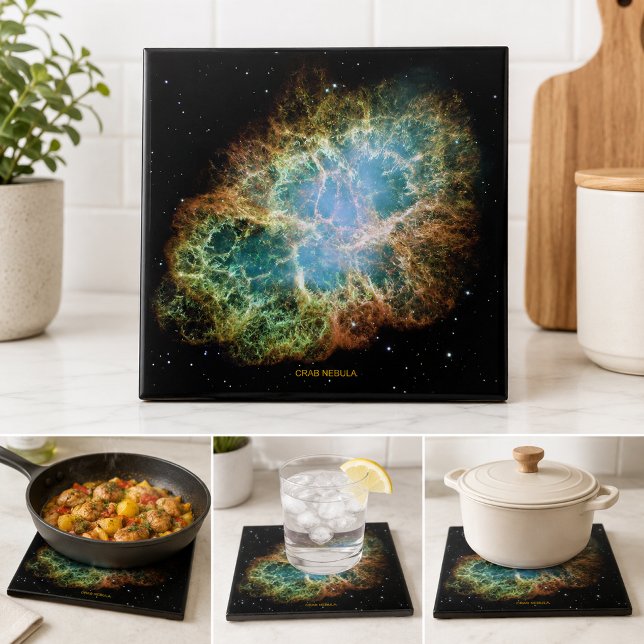 Carreau Nébuleuse du Crabe (Crab Nebula Ceramic Tile)