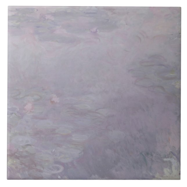 Carreau Nénuphars de couleur claire de Claude Monet | (Devant)
