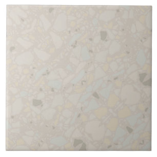 Carreau Neutre beige clair moderne simple effet terrazzo