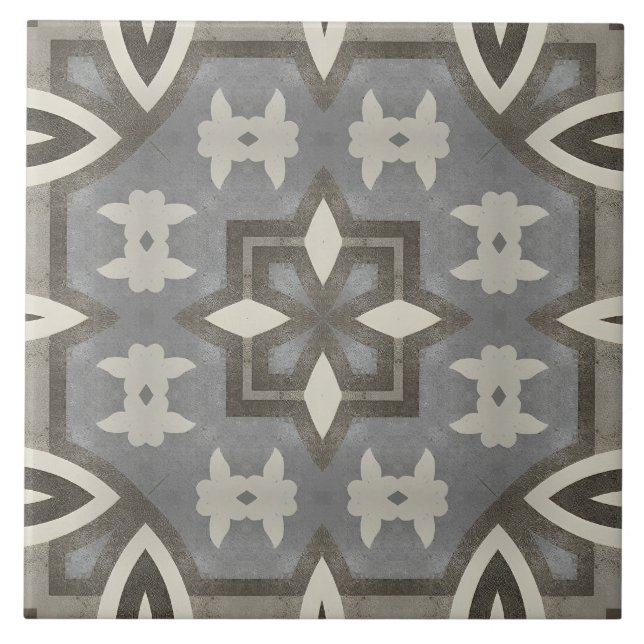 Carreau Neutre, beige, gris, tuiles marocaines (Devant)
