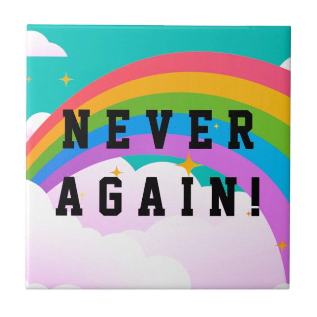 CARREAU NEVER AGAIN (Devant)