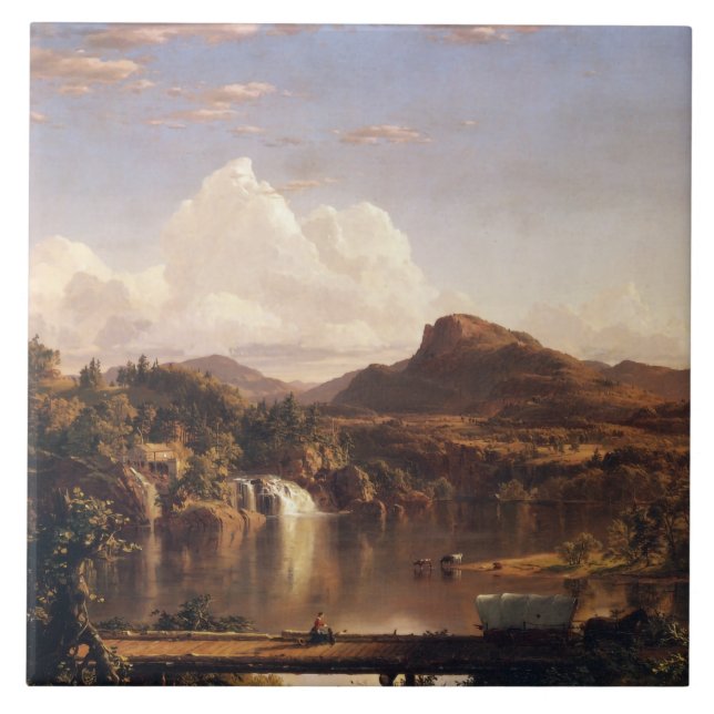 Carreau New England Scenery Frederic Edwin Church (Devant)