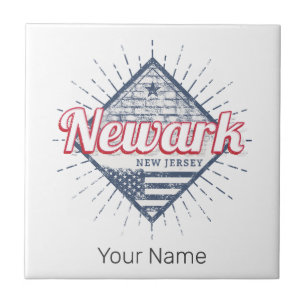 Carreau Newark City New Jersey États-Unis Vintage USA