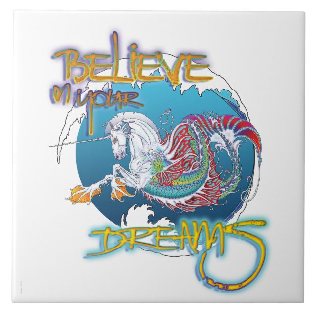 Carreau Nid 2017 de vison Hippicorn 6" mots de tuile (Devant)