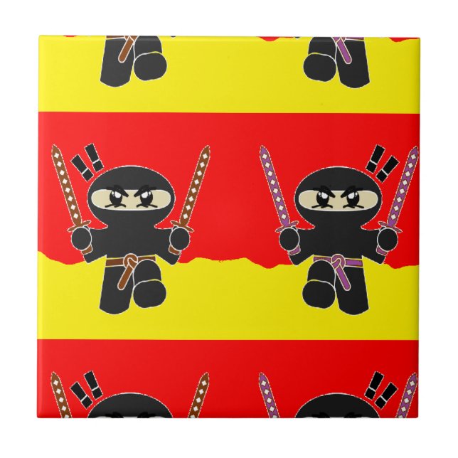 Carreau Ninjas en colère (Devant)