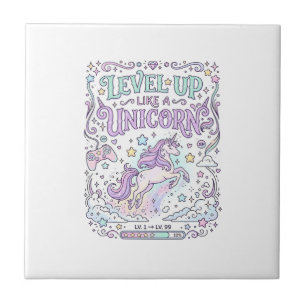 Carreau Niveau de licorne monte comme une licorne adorable
