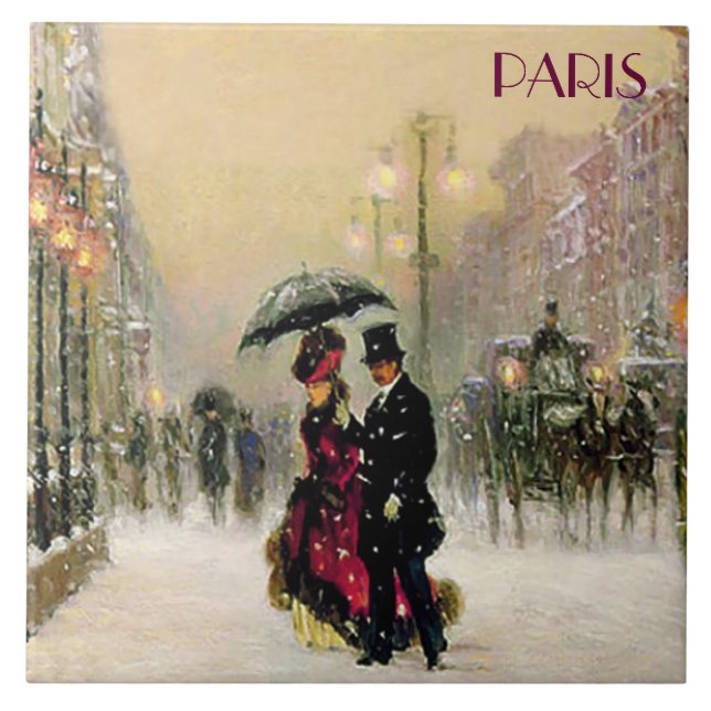 Carreau Noël à Paris. Cadeau de Noël (Devant)