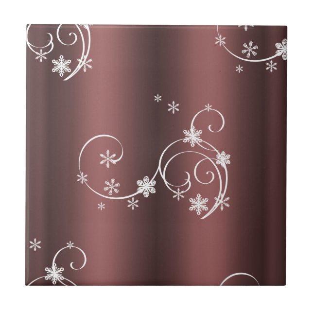 Carreau Noël Brown de perles métalliques (Devant)