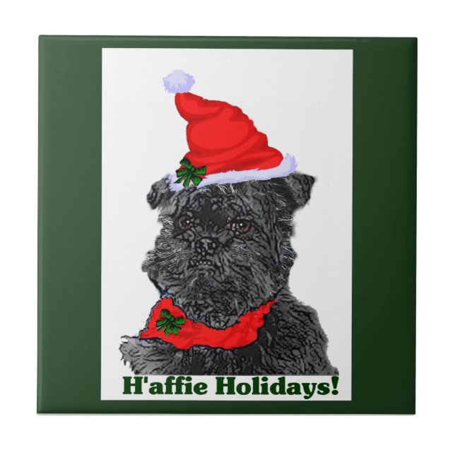 Carreau Noël d'Affenpinscher (Devant)