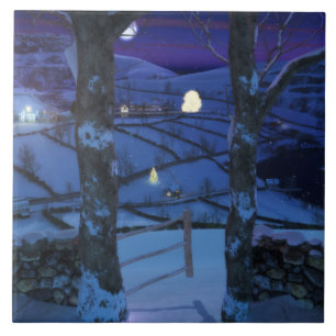 Carreau Noël dans le verre Carrelage décoratif / Trivet