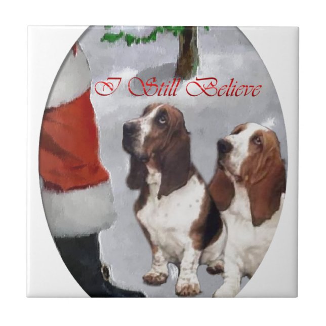 Carreau Noël de Basset Hound (Devant)