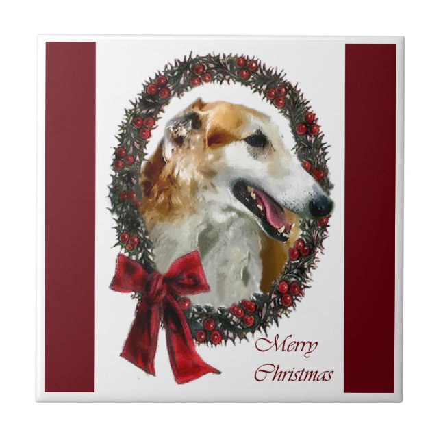 Carreau Noël de Borzoi (Devant)