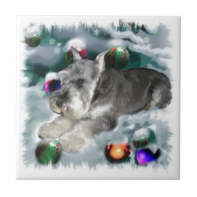 Carreau Noël des Schnauzer miniatures (Devant)