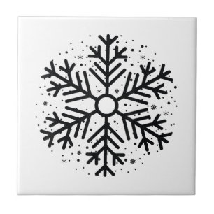 Carreau Noël d'hiver Flocon de neige Groupe de vacances