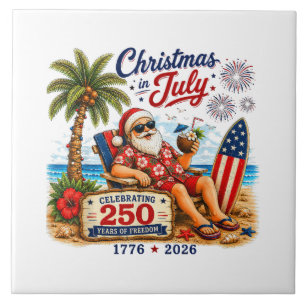 Carreau Noël en juillet 250 ans de liberté Beach Santa