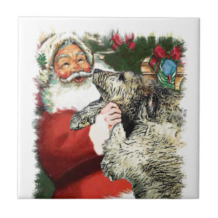 Carreau Noël irlandais Wolfhound