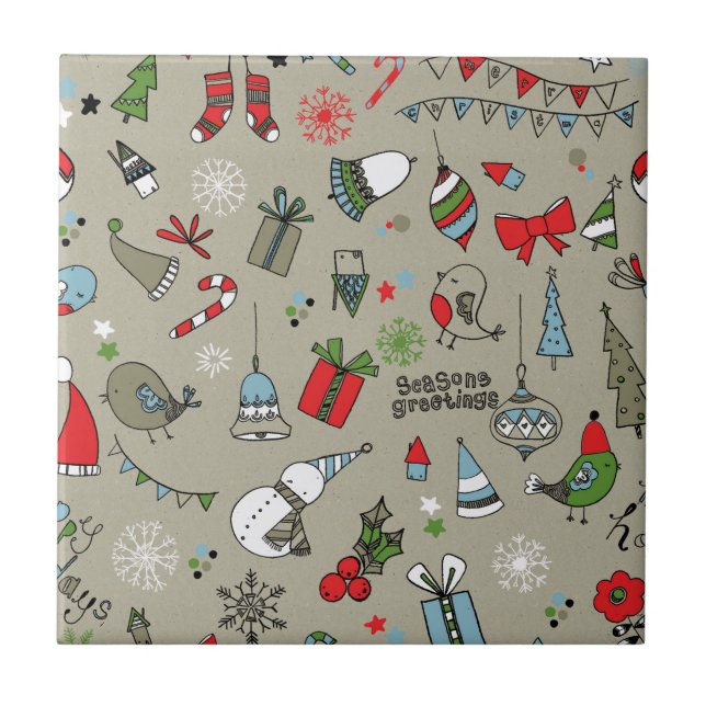 Carreau Noël Noël Noël motif (Devant)